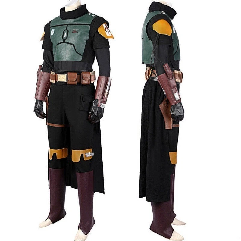 Mandalorian Book of Boba Fett 万圣节 Cosplay 服装 带子弹腰带 男式套装 — 第 3/4 张图片