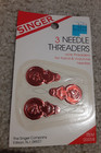 3 SINGER NEEDLE THREADERS UNOPENED PACKAGE ITEM 00058 WIRE FOR HAND & MACHINE  — photo 1