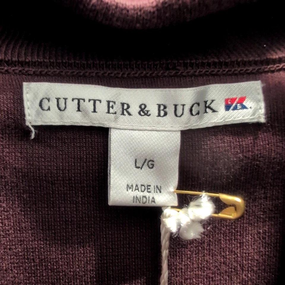 Cutter & Buck Burgundy Fleece Recycled Half Zip Pullover Sweater, Men's Large - Image 4 of 4
