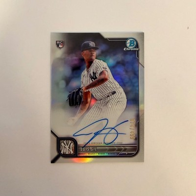 2022 Bowman Chrome Rookie Auto #CRALG Luis Gil Refractor /499 Yankees