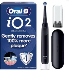 Image of Oral-B iO2 Electric Toothbrush for Adults, Night Black with Travel Case and Refi