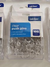 1000 Count Push Pins Tacks with Clear Plastic Head and Steel Point