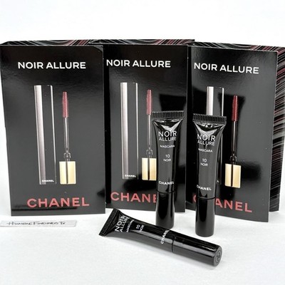 3x CHANEL Mascara Noir Allure 10 #10 Black Mini Travel Purse Size Tubes Lot 1g