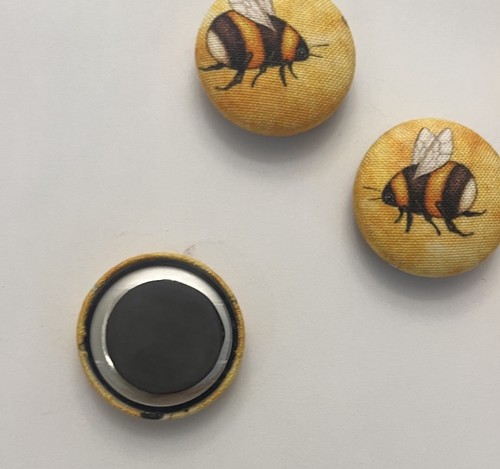 Refrigerator Magnets Set Of 5 Bumblebees 1” - Picture 2 of 2