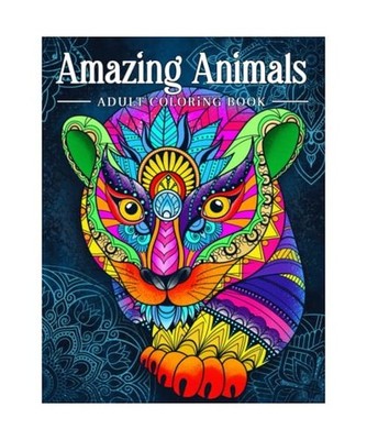 Amazing Animals: Adult Coloring Book, Stress Relieving Mandala Animal Designs, K