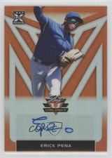 2020 Leaf Valiant Orange Prismatic 71/75 Erick Pena #BA-EP1 Auto 3d6