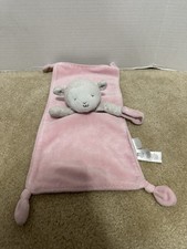 Carters Pink Lamb Sheep Lovey Security Blanket Pacifier Holder Rattle Plush Baby