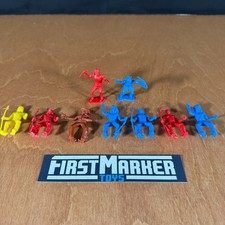 1970s MPC Warriors, Cowboys, Indians Mix Lot of 9 Plastic Figures Vintage