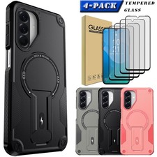 For Samsung Galaxy A17 Heavy Duty Case Cover Phone Strap Lanyard /Tempered Glass