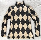 Jean Pierre Klifa Paris 1/4 Zip Golf Top Argyle Black/Camel, $ 159,  Small