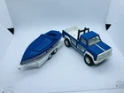 Tonka pickup blue boat trailer set vintage