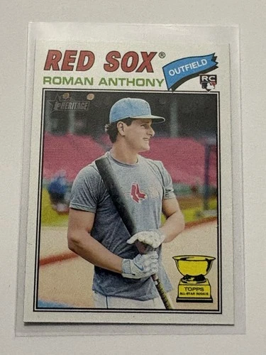 2026 Topps Heritage Roman Anthony IMAGE VARIATION SP Red Sox Rookie Card RC #86
