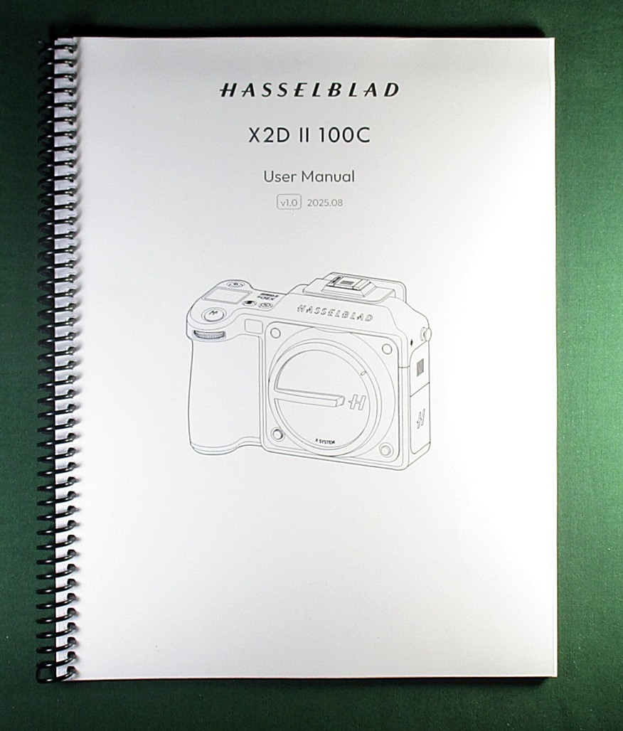 Hasselblad X2D II 100C User Manual: Full Color 77 Pages