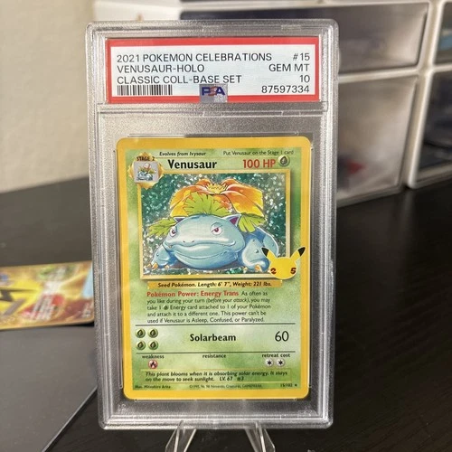 VENUSAUR 2021 POKÉMON TCG CELEBRATIONS 25TH ANNIVERSARY HOLO CLASSIC #15 PSA 10