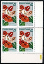 FRANCE 1973  ANTHURIUM  Bloc x 4 YT  n° 1738 Neuf ★★ luxe /MNH (A)