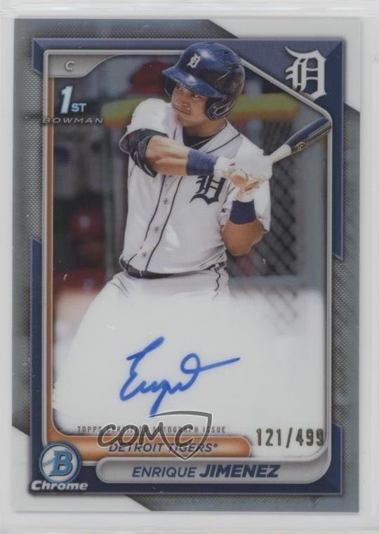 2024 Bowman Chrome Prospect Refractor 121/499 Enrique Jimenez #CPA-EJ Auto 8g8