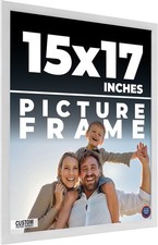 15x17 Frame White Wood Picture Photo Frame with UV Acrylic and Acid Free Backing