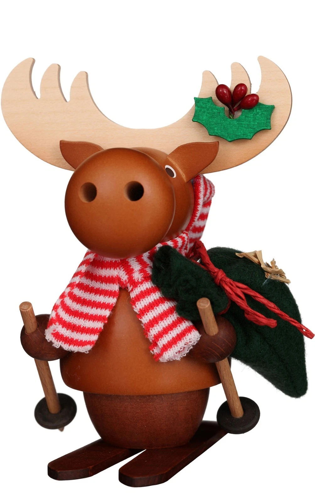 New in Box Ulbricht Mini Elk (Moose) On Skis- German Smoker/Incense Burner 1-526