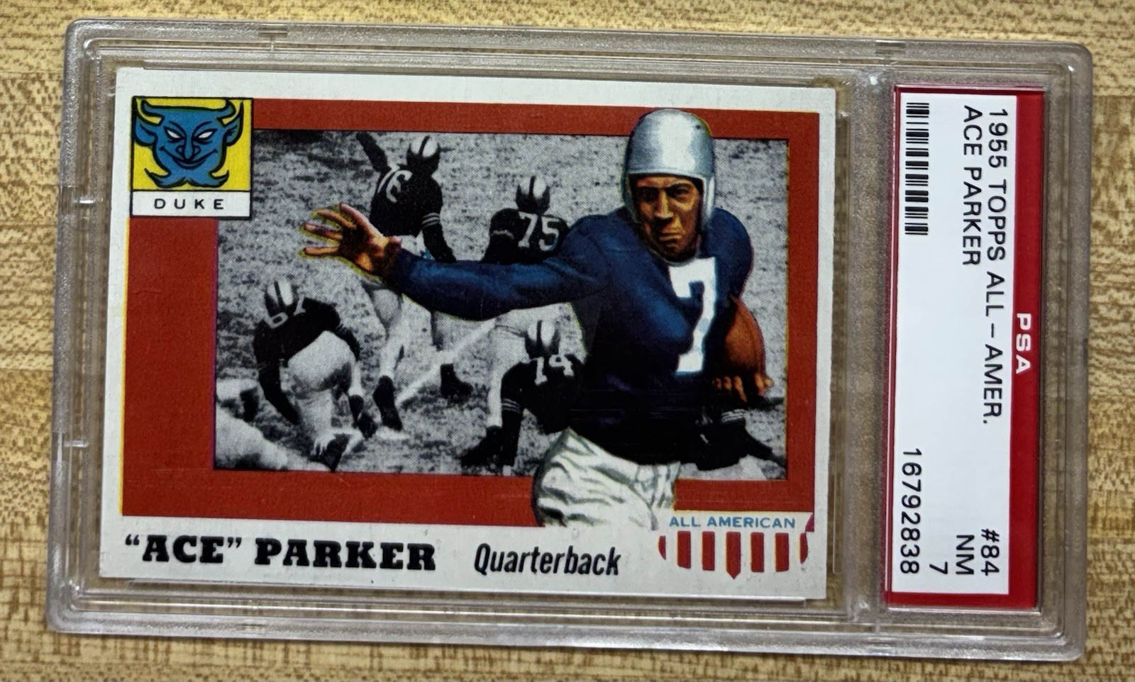 1955 Topps Ace Parker RC 84 PSA 7 HOF