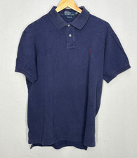 Polo Ralph Lauren Custom Fit Golf Polo Shirt Mens Navy Blue Pony Classic XL