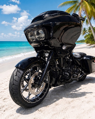 Road Glide Black Contrast Prodigy 18'' Fat Front Tire Kit  100% Made in the USA