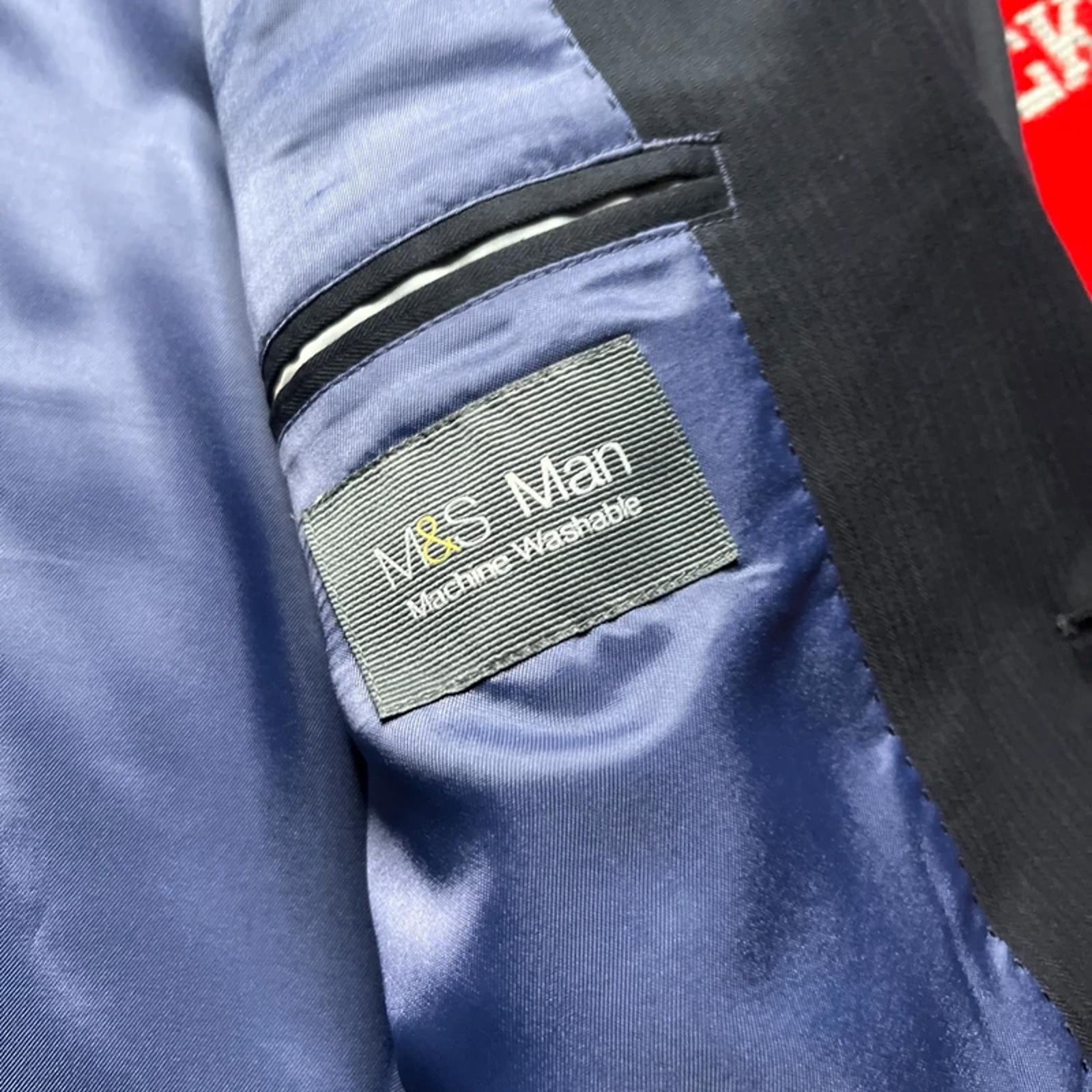 M&S Men Black Regular Fit Suit Jacket | 44” Chest image 5