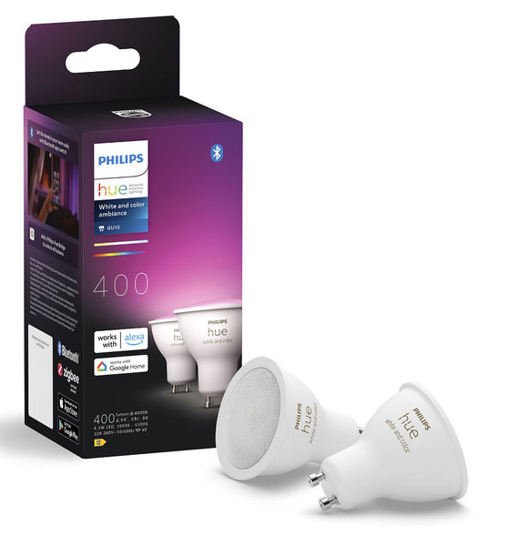 Philips Hue White & Col. Amb. GU10 2X400Lm Doppelpack 2200 - 6500-image