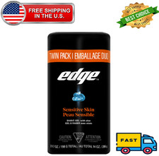 Edge Sensitive Skin Shave Gel for Men with Aloe, Twin Pack, 14 Oz