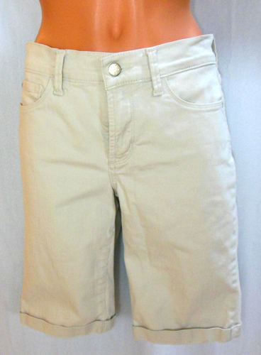 NYDJ Not Your Daughters Jeans Shorts 4 Khaki Briella Cuffed Lift & Tuck VGUC