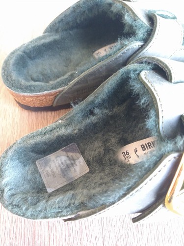 Birkenstock Boston Big Buckle Shearling Thyme color - Picture 8 of 11