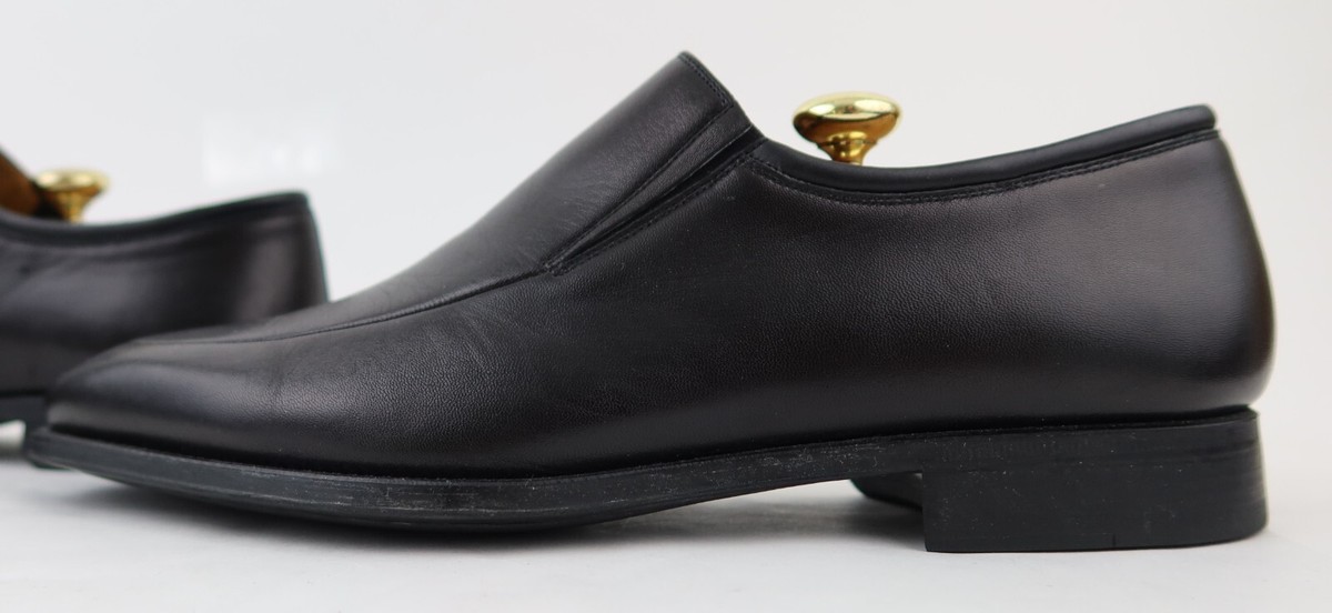 Magnanni Dominguez Apron Toe Venetian Loafer Mens 9.5 D Black Calf Leather Shoes Magnanni Dominguez Apron Toe Loafers 10.5 D Black Leather  main image 3