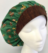 Big Foot Sasquatch Camping Scrub Hat Medium Bouffant Medical Surgery Hat