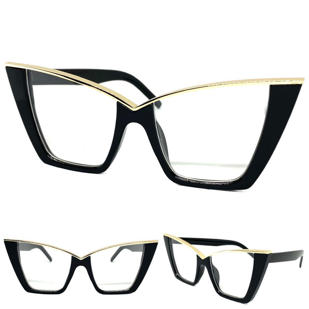 Classic Elegant Vintage Retro Cat Eye Style Clear Lens EYE GLASSES Black  Frame