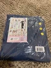 NEW ABDL Denim Snap Crotch Shortalls Size 2XL
