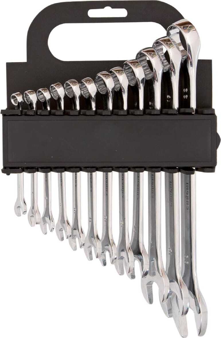 NBrand BJT196E Serie Mirror: Set 12 Chiavi Combinate 6/22 mm Acciaio