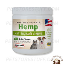 Durvet Hemp Calming Soft Chews for Dogs and Cats 60 CT - FAST FREE SHIPPING