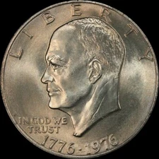 1976 P Eisenhower Dollar About Uncirculated US Mint Coin AU Ike