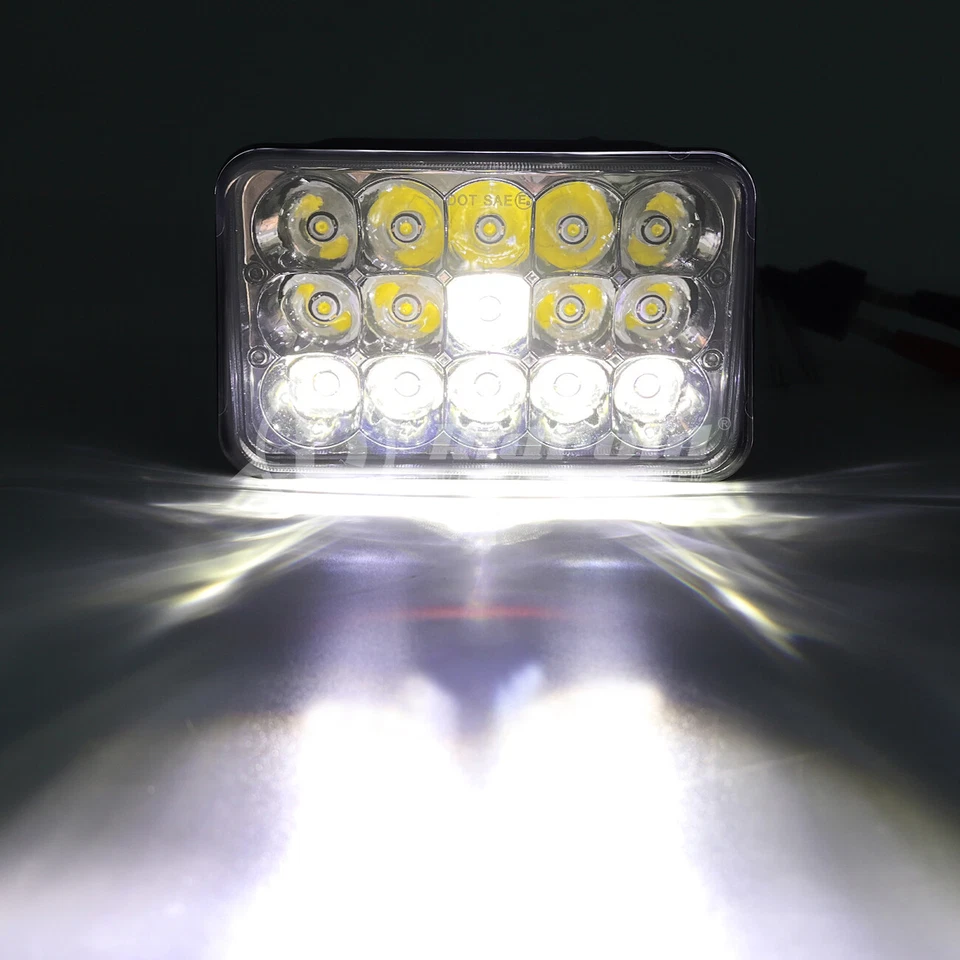 2x Faros LED de 4"X6" pulgadas sellados haz alto/bajo para camioneta Chevy C10 81-87 Foto 3 de 4