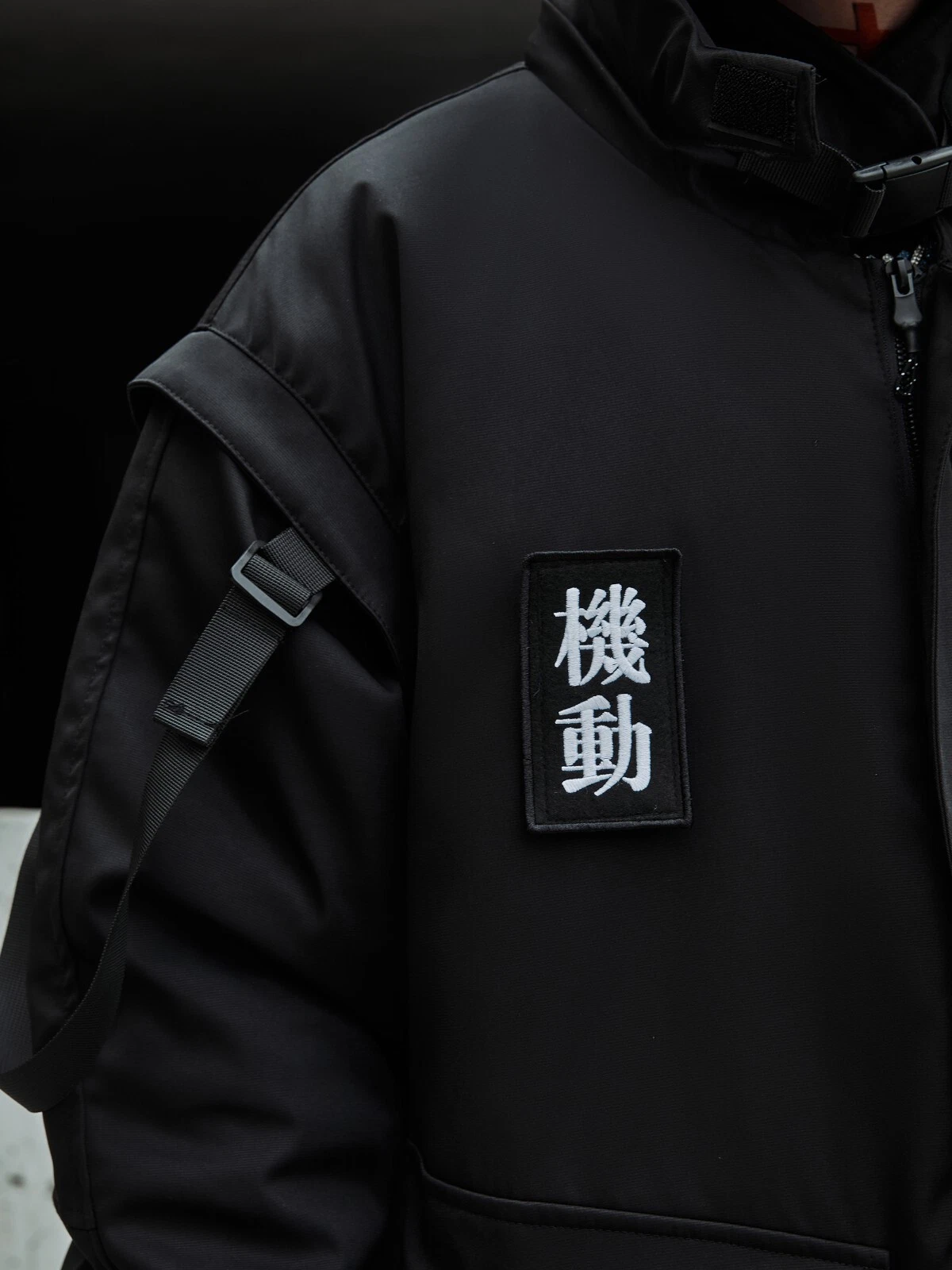 Niepce Japanese Streetwear Winter Parka Jacket with Strap Casual Techwear Coat image 6