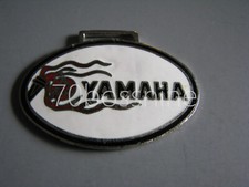 YAMAHA TORCH LOGO 1 7/8"x1 3/8" CLOISONNE MOTORCYCLE KEY FOB KEY CHAIN