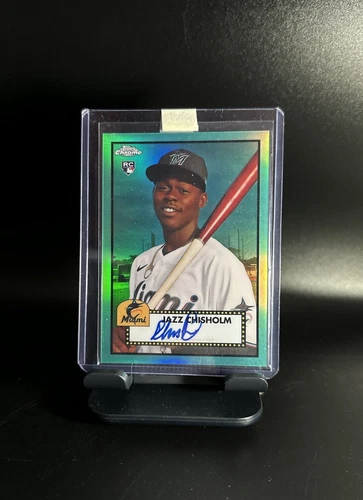 2021 Topps Chrome Platinum Anniversary Jazz Chisholm RC Auto Aqua #/150 #PA-JZC