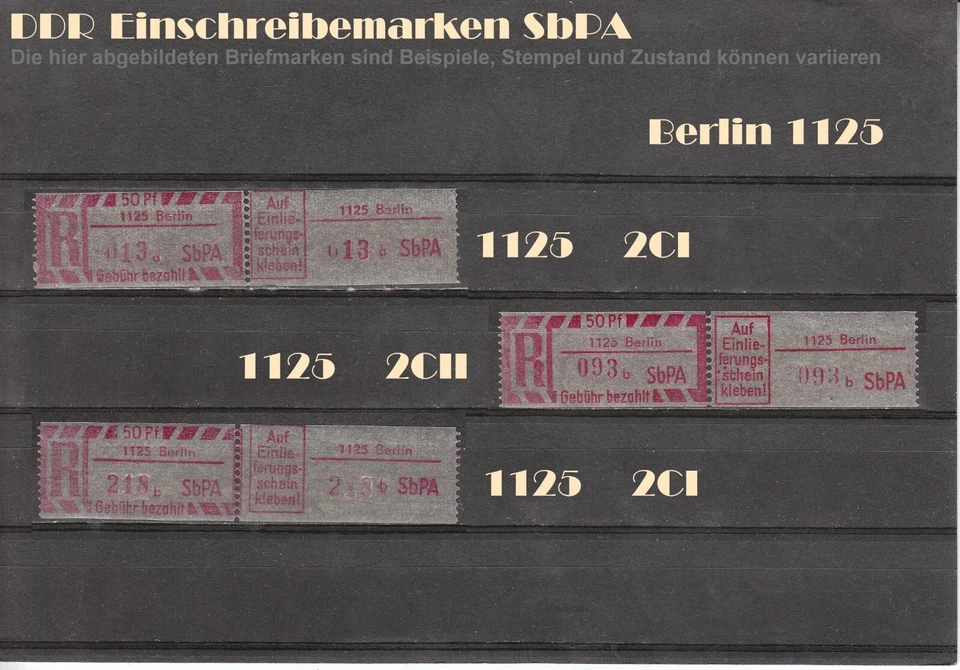 DDR R-Zettel SbPA Einschreibemarken BERLIN 1114 bis 1199 postfrisch ** LOT - Bild 4 von 4