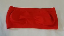 Lot Of 2 New Red Strapless Seamless Stretch Bandeau Bra One Size Fits Most