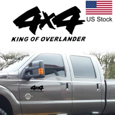1x Black 4x4 KING OF OVERLANDER Rear Trunk Side Door Fender Vinyl Decal Sticker