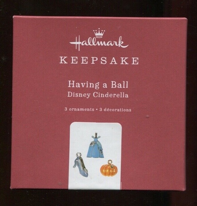 2019 Hallmark Ornament - HAVING A BALL - Set of 3 Cinderella - New in Box