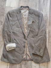 40R Men's Joseph  Feiss Gold Series Blazer Tan Wool Herringbone Sport Coat