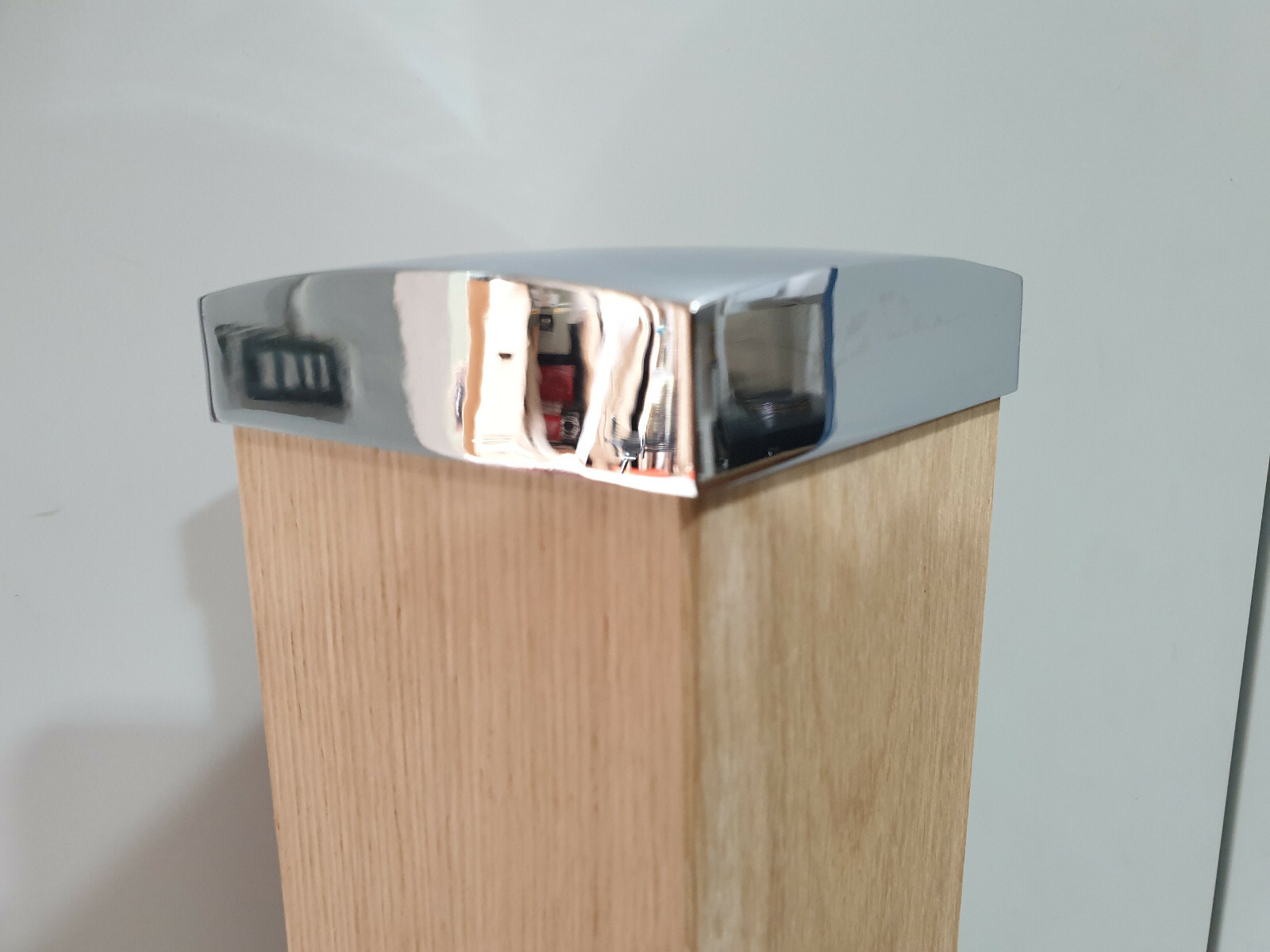 Stair Post Metal Cap Metal Flat Newel Cap 70mm 82mm or 90mm Chrome or