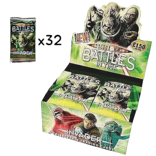 Caja de paquetes de tarjetas Doctor Who Dr Trading Battles in Time Invader paquete de tarjetas regalo BBC - Imagen 1 de 12