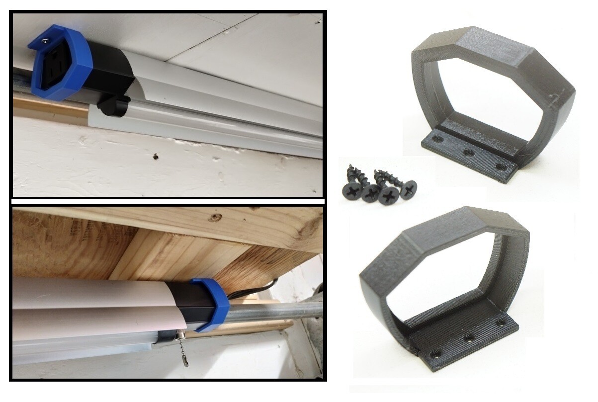 Shop Light Ceiling Mount Wall Mounts for Harbor Freight Braun 4ft LED Light