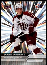 2023-24 UPPER DECK CHL OUTBURST SILVER CARSON CAMEON PETERBOROUGH PETES #387